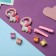 Hair set "Tiny" (2 elastic bands, 2 clamps, 4 crab) Magic unicorn, mix