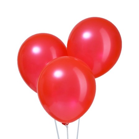 Latex ball 10 ", metal, set 100 pcs., Red color-1