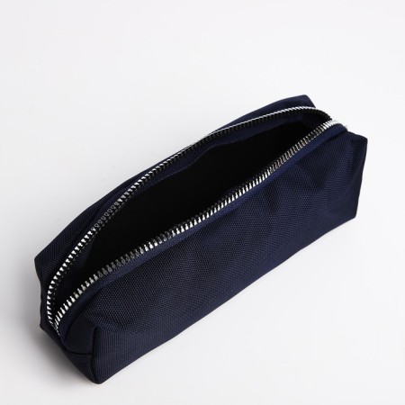 A backpack with a zipper, 5 outer pockets, pencil case, blue color-8