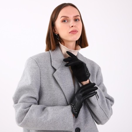 Gloves are female, dimensionless, without insulation, black color-3