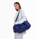 Board Road on a zipper, external pocket, shoe detachment, suitcase holder, long belt, blue color