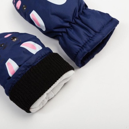 Winter children's mittens minku, blue color, size 16 (18 cm)-2