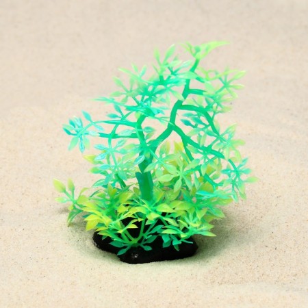 The plant is artificial aquarium, luminous, 10 cm, green-1