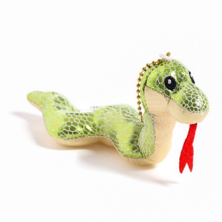 Soft toy "Snake", with a golden animal, on a suspension, 7 cm, color mix-1