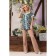 Female blouse, size 42, turquoise color