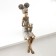Polystone souvenir "Girl with curly tails, with a jug" under bronze 14.5x8.5x34.5 cm