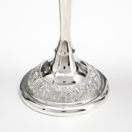 Summarler Metal for 3 candles "Medallion" silver 26x26x9.2 cm-4