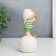 Polystone souvenir "Baby in a white baseball cap, with a gold bubble on a ball" 16x7x8 cm