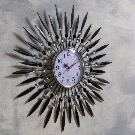 Wall clock, series: openwork, "rays-pim", smooth move, d-50 cm, dial 14.5 cm-1