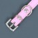 A collar with rows of 4 rows and rhinestones on a buckle, 38 x 1.5 cm, Osh 26-33, pink