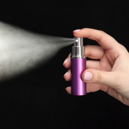 Perfume bottle, with a spray, 10 ml, purple color-17