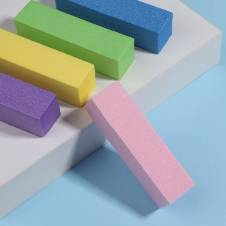 Batf sandpaper for nails, four -sided, 9.3 × 2.5 × 2.5 cm, packing 10 pcs in a bag, color mix-3
