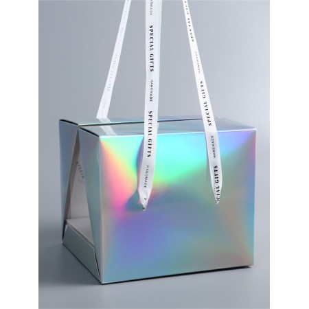 Box under the bento-port with ribbons, holography, 21 x 21 x 18 cm-1