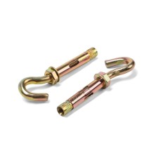 Anchor bolt of scrap, with a hook, galvanized, 10x60 mm, 50 pcs