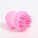 Brush for washing and massage of animals, with a shampoo container, pink