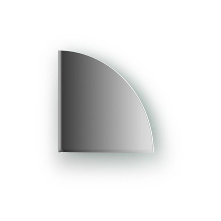 Mirror tiles with fake 5 mm, quarter circle 15 x 15 cm, silver EvoForm
