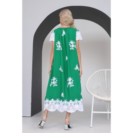 Women's dress, size 46, green color-7