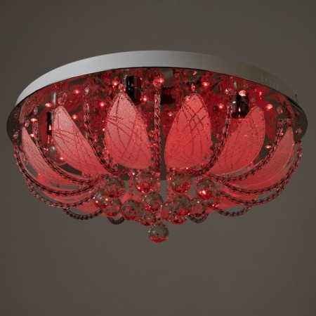 Svetogor chandelier "Drops" 8x60W E27 LED lighting chrome 60x60cm-4