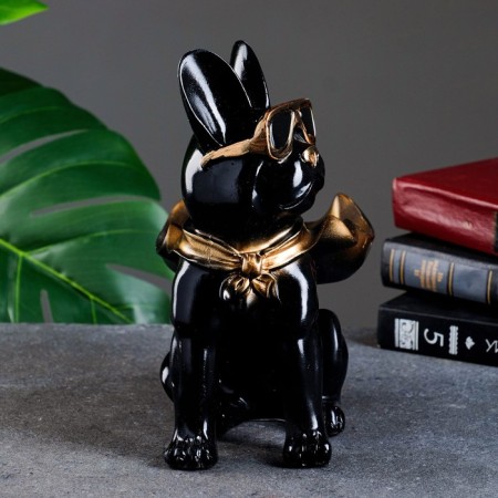 Candy Candy "Bulldog in the Clobe" Black, 23x20x13cm-1
