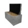 Puff with a lid and weighting, 800 × 400 × 420 mm, Dakota velor, Ash color