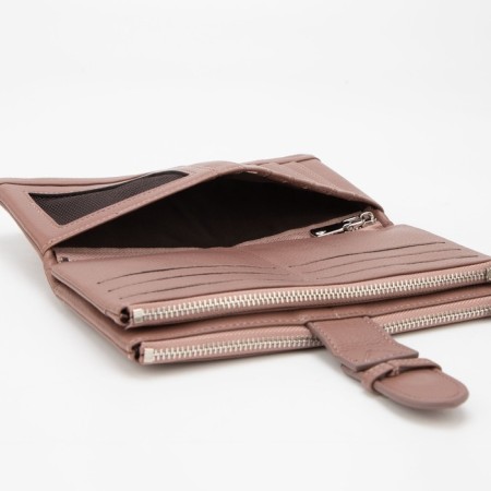 Women's wallet on magnet, pink color-3