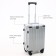 Small suitcase 20 ", lightning department, 2 code locks, 4 wheels, hook, silver color