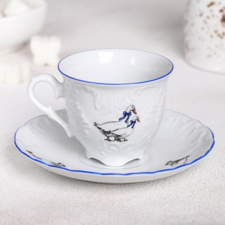 Coffee couple "Rococo. Geese ": a cup 100 ml, a saucer d = 12.5 cm-1