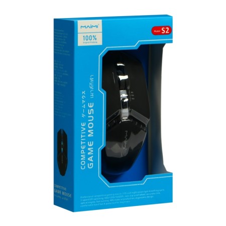 MAIMI S2 mouse, game, optical, wired, backlight, 1600 dpi, black-6