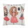 Pillowcase decorative Ethel girl stories »Girlfriends» 40x40 cm, velor