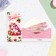 Money envelope "Happy Birthday!" Unicorn with strawberries, 8 x 16 cm