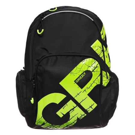 Youth backpack 42 x 32 x 22 cm, Grizzly, ergonomic back, laptop department, black-2