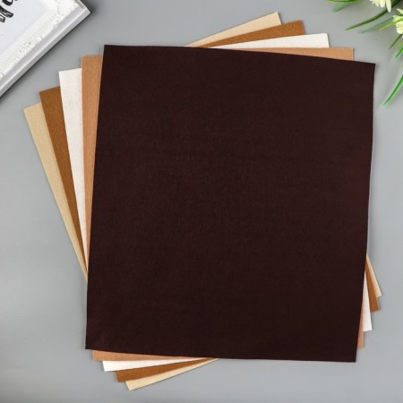 Fetr "Gamma" Premium decorative soft 27x30 cm (set 5 pcs) brown bear