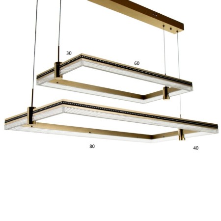 Lamp "Coruna" LED 320W 3000-6000K gold 80x40x15cm Bayerlux-9