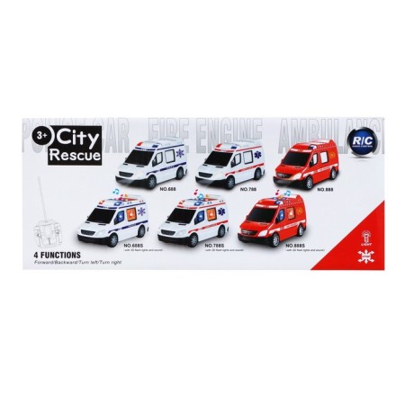 Ambulance Radio -controlled machine, light, works from batteries-5