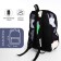 Youth backpack from textiles, 3 pockets, black/gray color