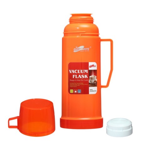 Thermos 450 ml, with a glass flask, with a mug, 12 x 25 cm, orange-2