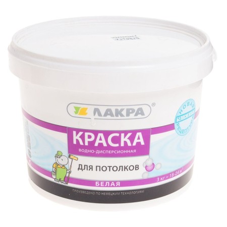 Paint Water-dispersion lacra for ceilings 3kg