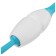 Bulas for rhythmic gymnastics inserted Grace Dance, 41 cm, white/blue color