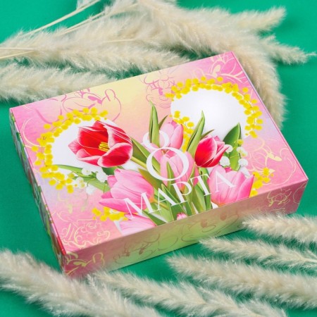 Gift box, folding "March 8" 16x23x7.5 cm, Minnie Mouse-4