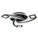 LED ceiling LED with Ambrella Light, Original, FA4477, 3XLED, 62 W, ​​4650LUM, 3000-6400K, Black Black Color