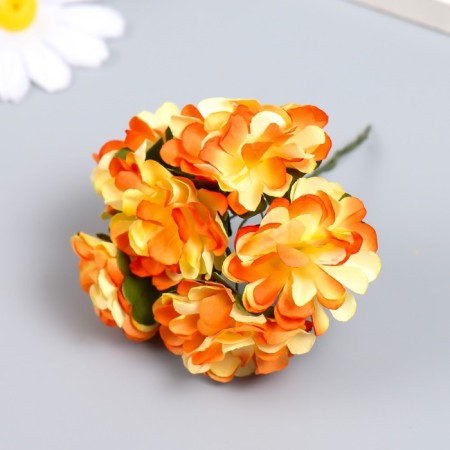 Decor for creativity "colorful flowers" mix, 9 cm (1 set = 1 bouquet) in the bouquet 6 flowers-1