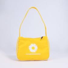 Youth bag with zipper, yellow color