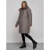 Coat insulated winter female, size 48, dark gray color