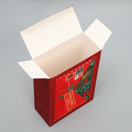 Folding box "New Year's Post", 16 x 23 x 7.5 cm, New Year-2