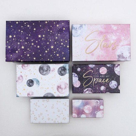 Set of boxes 10 in 1, gift packaging, “Cosmos”, 12 x 7 x 4 - 32.5 x 20 x 12.5 cm-4