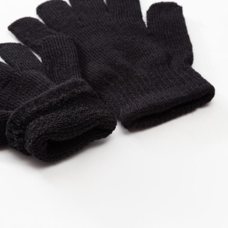 Children's gloves minku "plain", col. Black, rr 16 (10-12 years old)-1