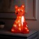 LED figure "Fox with a fox" 24 × 35 × 19 cm, acrylic, 40 LED, 220 V, glow of white