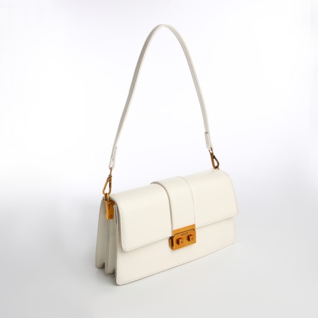 Female bag Textura, average size, milk color-6