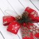 Jewelry decoration "Bow with cones" (set 2 pcs) 13.5x17.5 cm, red