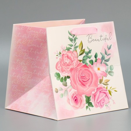 Square gift package, packaging, For You My Beauty, 20 x 20 x 20 cm-2
